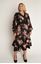 Picture of MIDI DRESS LONG SLEEVE BLACK AND RED WITH CUFF DETAIL